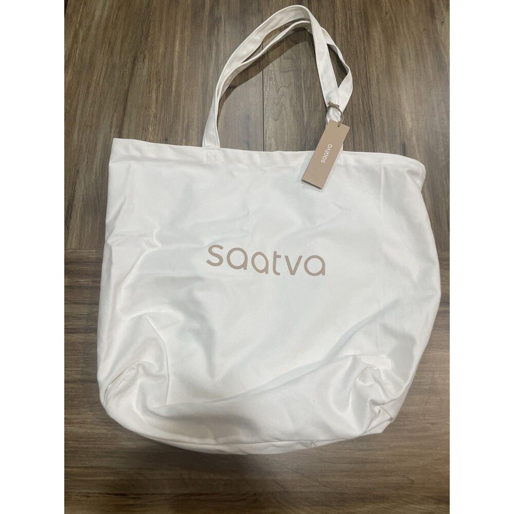 Saatva Signature Mattress Pad NWT White‎ 100% Cotton Tote Bag